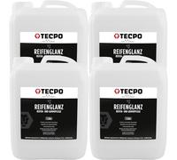 TECPO Lot de 4 produits d'entretien pour pneus et caoutchouc, 5 l, brillance profonde des pneus
