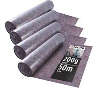 TECPO Lot de 4 rouleaux de protection en non-tissé antidérapant de 50 m - 200 g/m²