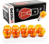 TECPO Lot de 50 ampoules de clignotant PY21W Orange 12 V 21 W BAU15S