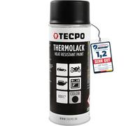 TECPO Peinture thermique en spray 400 ml pour pot d'échappement de voiture ou de four - Résistant à la chaleur jusqu'à 800 °C - Séchage rapide - Noir mat - Protège le moteur et l'échappement de la