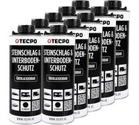 TECPO Protection de dessous de caisse bitumée - 10 l - Noir - Élastique en permanence - Protection de carrosserie - Protection contre les chutes de pierres - Protection contre la corrosion - UBS avec