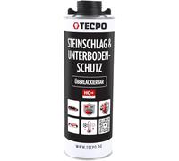 TECPO Protection de dessous de caisse - Peut être laquée - Protection contre les chutes de pierres et la corrosion - 1 l - Base en caoutchouc noire - Prise d'aspiration UBS - Protection contre la