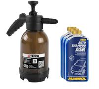 TECPO Pulvérisateur de mousse 2 litres + shampooing concentré pour voiture parfum agrumes 3 l