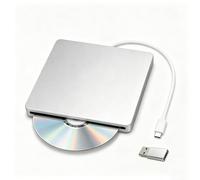 TecPulse Lecteur DVD externe pour ordinateur portable, graveur CD/DVD USB 3.0 et lecteur avec adaptateur USB-C, lecteur optique portable compatible avec MacBook Pro/Air, iMac, Windows 11/10, Plug