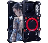 TECSHINE Coque en Métal pour ASUS ROG Phone 8 Pro, Housse de Mobile pour ROG 8, Étui Téléphone, Cadre, Armure, Monstre Mécanique -Noir