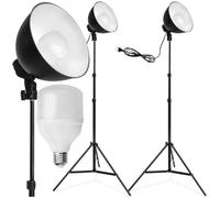 TecTake 800106 Boite Lumière Softbox Photo Video Studio avec Softbox et Support - Abat-Jour en Aluminium - diverses modèles au Choix - (2X Studio Light avec Tripod (400895))