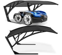 tectake® Abri Garage pour Robot Tondeuse, Abri de Jardin pour Robot Tondeuse sans Fil périphérique, Auvent Résistant aux intempéries & UV, Fixation au Sol ou ancrage avec des piquets Inclus