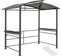 tectake® Abri pour Barbecue Tonnelle de Jardin 240x150x234cm en Aluminium Solide, Résistant aux intermpéries, Montage Facile, Tonnelle terrasse Exterieur Barnum Barbecue Electrique Barbecue à Charbon