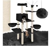 tectake® Arbre à Chat Griffoir 165cm - Maison Intérieure avec Grattoir, Couchage, Hamac et Lit pour Chat