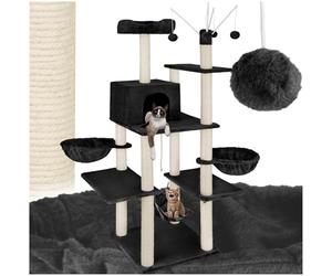 tectake® Arbre à Chat Griffoir 165cm - Maison Intérieure avec Grattoir, Couchage, Hamac et Lit pour Chat