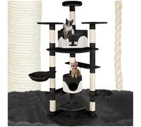 tectake® Arbre à Chat XXL Griffoir pour Chat en sisal H204 cm, Maison pour Chat Jeux Chat Appartement Accessoire Chat avec Grattoir Chat Niche Chat Couchage Chat Hamac Chat Panier Chat