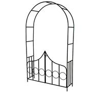 TecTake Arceau à rosiers Tuteur Colonne de Jardin Arche à rosiers avec la porte