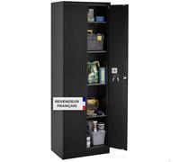 TECTAKE - armoire à dossiers - Armoire à dossiers Brandon, fermeture magnétique, 5 compartiments, acier - 60 x 40 x 180,5 cm