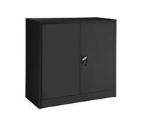 Tectake Armoire métallique à dossiers 3 étagères 90x40x90cm - noir