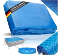 tectake® Bache a Bulle Piscine 5 x 10 m, Bache Piscine Adaptable à la Taille souhaitée, Bâche de Protection et Chauffage Solaire rectangulaire pour Piscines, Spa, Bassin, Faible évaporation de l'eau