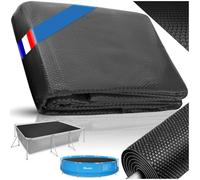 tectake® Bâche chauffante Piscine Rectangulaire 5x10m Noir Bâche de Protection & Chauffage Piscine Hors Sol Spa Piscines tubulaires, Adaptable à la Taille souhaitée, Chauffage Solaire