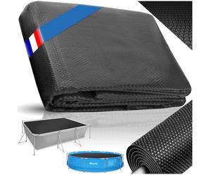 tectake® Bâche chauffante Piscine Rectangulaire 5x8 m Noir Bâche de Protection & Chauffage Piscine Hors Sol Spa Piscines tubulaires, Adaptable à la Taille souhaitée, Chauffage Solaire