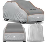 tectake® Bâche de Protection pour Voiture Extérieur Bâche imperméable, Respirant, Housse de Voiture Anti-grêle, Bandes réfléchissantes, Anti-UV Anti-poussière Anti-moisissure pour SUV - 520x185x145cm