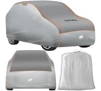 tectake® Bâche de protection pour Voiture Extérieur Bâche imperméable, Respirant, Housse de voiture Anti-grêle, Bandes réfléchissantes, Anti-UV, Anti-poussière, Anti-moisissure pour Petite voiture SUV