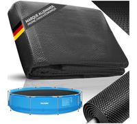 tectake® Bache Piscine Ronde Ø381 cm, Bache a Bulle Piscine résistante, Adaptable à la Taille souhaitée, Bâche de Protection et Chauffage Solaire Piscines, Spa, Bassin, Faible évaporation de l'eau