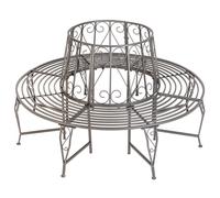 TECTAKE Banc de Jardin circulaire ENYD en Métal 164 cm x 164 cm x 89 cm Anthracite