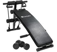 tectake® Banc de musculation pour Abdominaux, 6 niveaux de hauteur réglables, 2 haltères et 2 cordes d’entraînement inclus, Banc abdominaux Sport Musculation maison Fitness Muscu Abdos Home gym