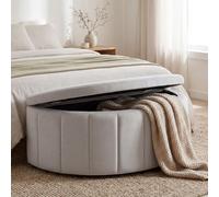 tectake® Banquette rembourrée 108 x 48 x 38,5 cm, Banc Coffre avec Grand Espace de Rangement, Capacité de Charge 150 kg, Banquette, Assise Confortable, Meuble Rangement Chambre, Salon - Velours Taupe