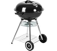 TecTake BBQ GRILL BARBECUE CHARBON DE BOIS FUMOIR SMOKER - diverses tailles au choix - (Barbecue rond avec couvercle et roues | No. 401665)