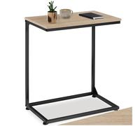 tectake® Bout de canapé 55,5 x 35 x 67 cm, Table de lit, Table d'appoint Canape Fauteuil Lit, Plateau petit dejeuner, Support pc, Bureau canapé, Meuble Salon Style industriel, Meuble bureau Bois Clair