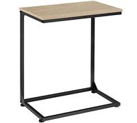 tectake® Bout de canapé 55,5 x 35 x 67 cm, Table de lit, Table d'appoint Canape Fauteuil Lit, Plateau petit dejeuner, Support pc, Bureau canapé, Meuble Salon Style industriel, Meuble bureau Bois Clair