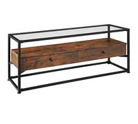 TecTake Buffet Bas Maidenhead 121,5x41,5x50,5cm Style Industriel diverses Couleurs (Bois foncé Industriel)