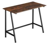 TecTake® Bureau Polyvalent et Pratique, 100 x 50 x 77 cm, Table de Bureau, Style Industriel Bureaux Ordinateur Meuble pc Table d'appoint Meuble Ordinateur Desk Teletravail, Bois foncé