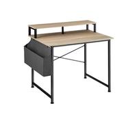 TECTAKE Bureau Style industriel Bois clair industriel, Chêne Sonoma