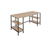 TECTAKE Bureau style industriel Bois clair industriel, Chêne Sonoma