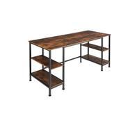 TECTAKE Bureau style industriel Bois foncé industriel, rustique