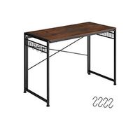 TECTAKE Bureau style industriel Bois foncé industriel, rustique