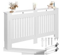 tectake® Cache radiateur pour radiateur electrique & inertie 152,5 x 19 x 82 cm Sécurité enfant & bébé Meuble design Couvre radiateurs Cache chauffage Tablette sans percer