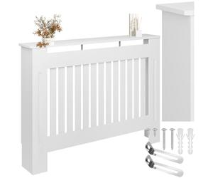 tectake® Cache radiateur pour radiateur electrique & radiateur inertie 112 x 19 x 82 cm Sécurité enfant & bébé Meuble design Couvre radiateur Cache chauffage Tablette radiateur sans percer