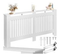 tectake® Cache radiateur pour radiateur electrique & radiateur inertie 172,3 x 19 x 82 cm Sécurité enfant & bébé Meuble design Couvre radiateur Cache chauffage Tablette radiateur sans percer