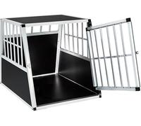 tectake Caisse de Transport pour Chien légère & Solide Cage de Transport Chien Simple Dos incliné pour Transport Chien Voiture, Maison ou Jardin Cage pour Chien - 66 x 90 x 69,5 cm