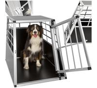 tectake® Caisse de Transport pour Chien légère & Solide Simple Cage de Transport Chien pour Transport Animaux Voiture, Maison ou Jardin Cage pour Grand Chiens - 65 x 90 x 69,5cm