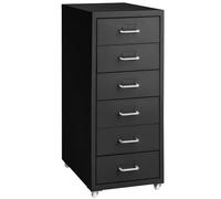 TecTake® Caisson de Bureau Métallique Industriel 41 x 28 x 69 cm - Meuble de Rangement Avec 6 Tiroirs pour Papier Administratif