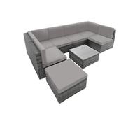 TecTake Canapé de Jardin VENISE 7 places - gris