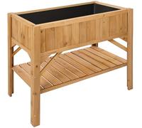 TecTake® Carré Potager de Jardin sur Pied surélevé en Bois, Bac à semis Jardiniere Bois avec Rangement pour Les Outils, pour Amenagement Serre de Jardin - 119 x 53 x 90 cm