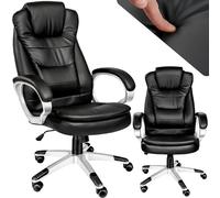 TecTake® Chaise de Bureau Chaise Gaming Fauteuil de Bureau Fauteuil pivotant Design, Siege Ergonomique, Fauteuil avec Accoudoirs, Appui-tête rembourré, Hauteur réglable, Roulette Teletravail
