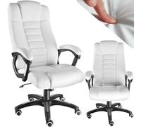 TecTake® Chaise de Bureau Fauteuil de Bureau Chaise Gaming Fauteuil pivotant Design, Chaises Ergonomiques, Fauteuils avec Accoudoirs, Appui-tête et Assise rembourrés, Roulette Teletravail