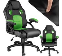 TecTake® Chaise Gaming Fauteuil de Bureau Pivotant Design 360°, Siege Ergonomique avec Accoudoirs, Rembourrage épais, Roulette, Hauteur réglable, Teletravail