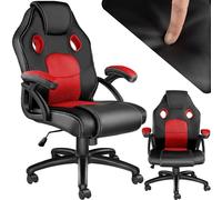 TecTake® Chaise Gaming Chaise de Bureau Fauteuil de Bureau Fauteuil pivotant Design 360°, Siege Ergonomique, Fauteuil avec Accoudoirs, Rembourrage épais, Roulette, Hauteur réglable, Teletravail