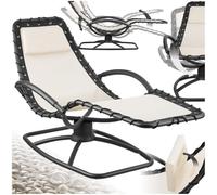TecTake® Chaise Longue Bain de Soleil Ergonomique avec Fonction de Bascule, Transat Jardin Exterieur Relaxation Camping Salon de Jardin Exterieur Amenagement Balcon Terrasse Piscine Lounge
