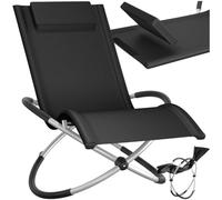 tectake® Chaise Longue Pliante Bain de Soleil Jardin Exterieur Confortable & Peu encombrant, Cadre en Acier & Aluminium Chaise Longue Transat de Plage Relax Jardin Camping Salon de Jardin Exterieur